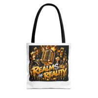 Realms of Reality — Golden Mic Tote Bag (AOP)