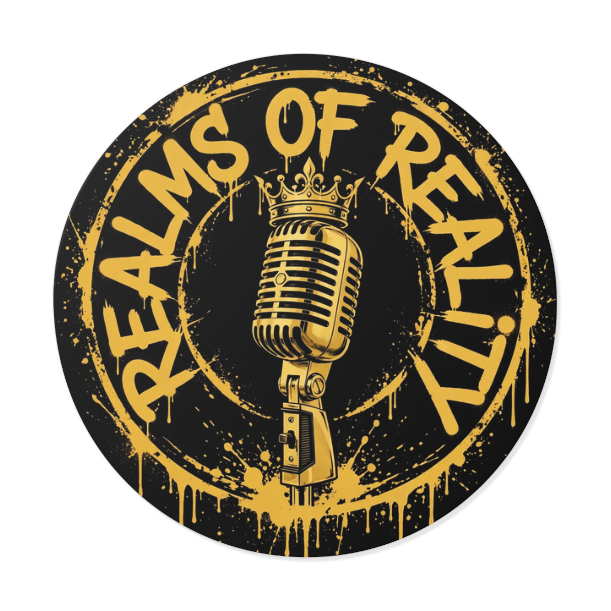 Realms of Reality — Emblem Round Vinyl Stickers