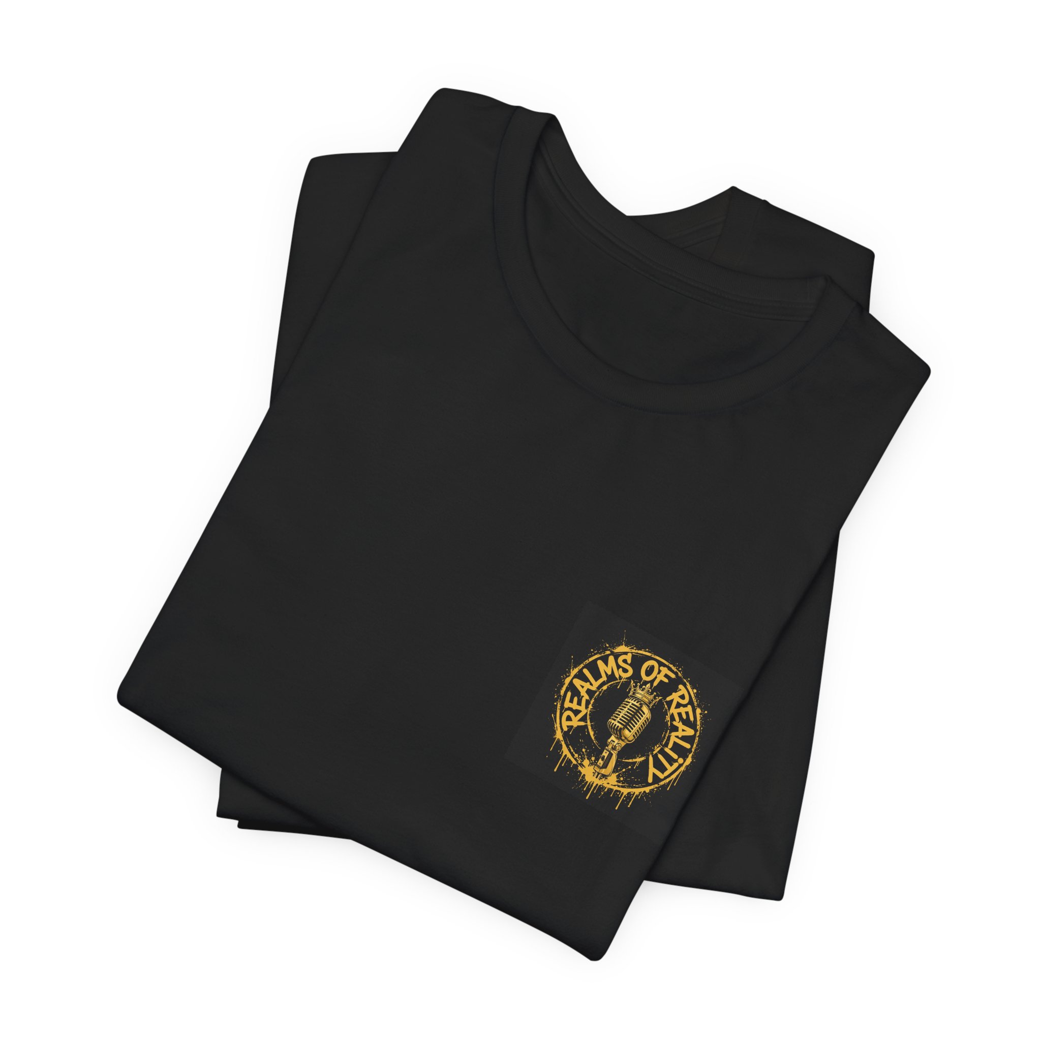 Realms of Reality — Lion Gold Patch Tee - Image 3