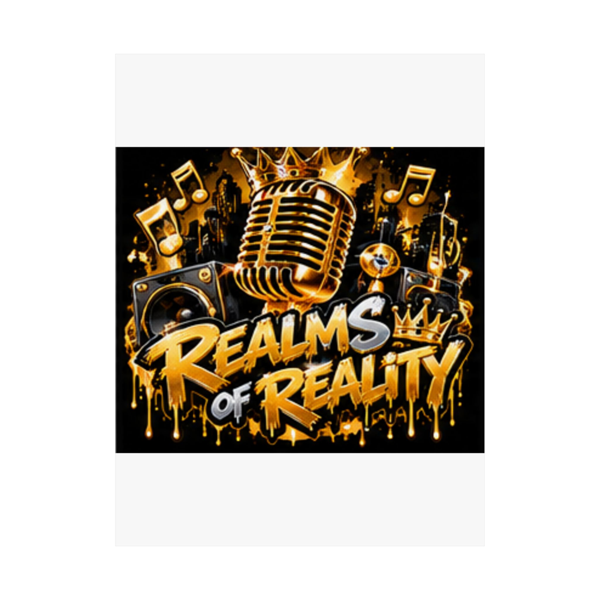 Realms of Reality — Golden Mic Matte Vertical Posters - Image 2